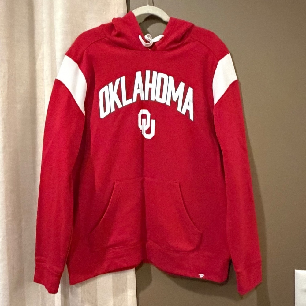Fanatics Crimson Oklahoma Sooners Defender Pullover Hoodie, Size Large